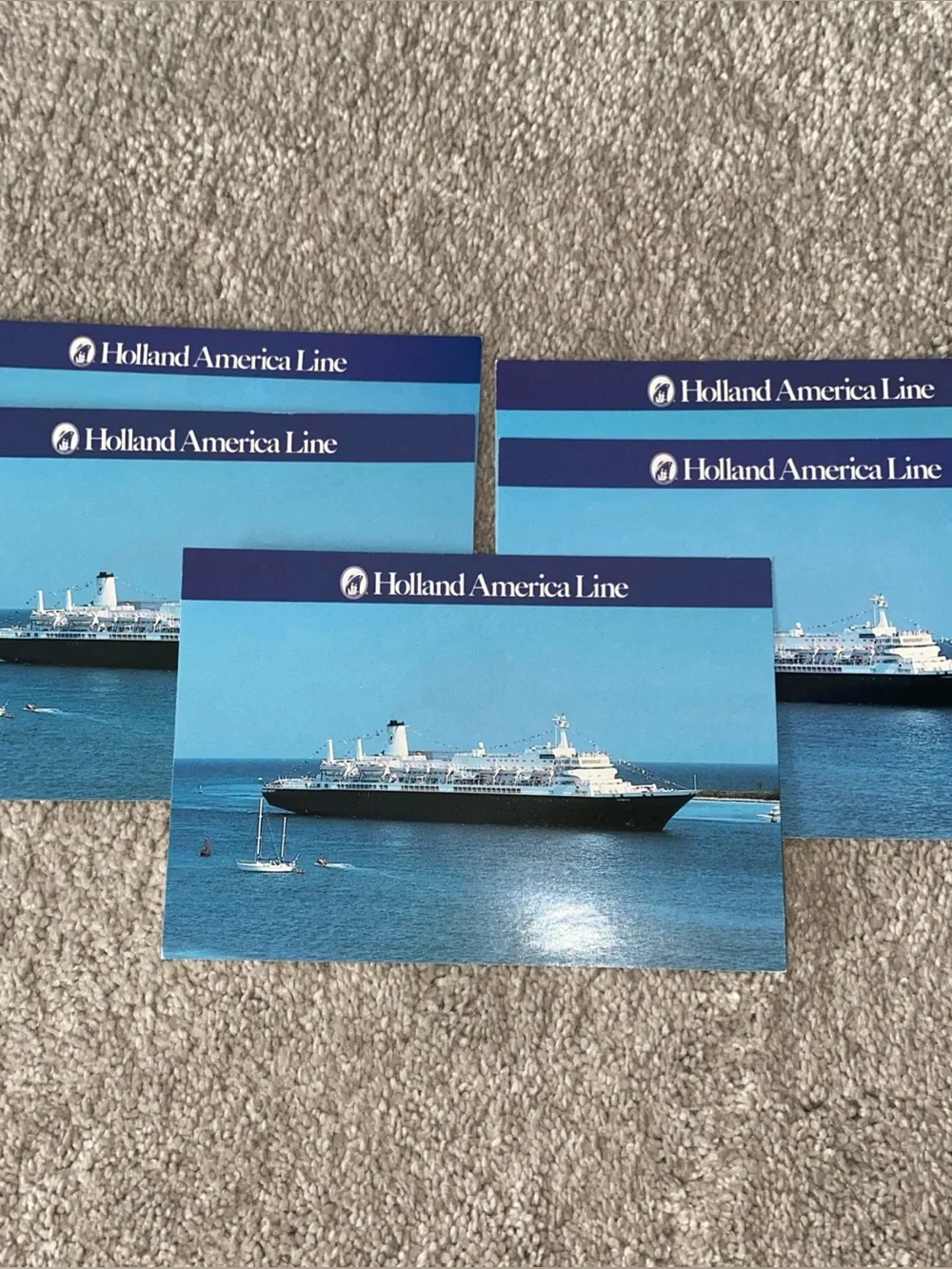 Holland America Line MS Nieuw Amsterdam Noordam Cruise Ship Postcard Lot 5‎ VTG